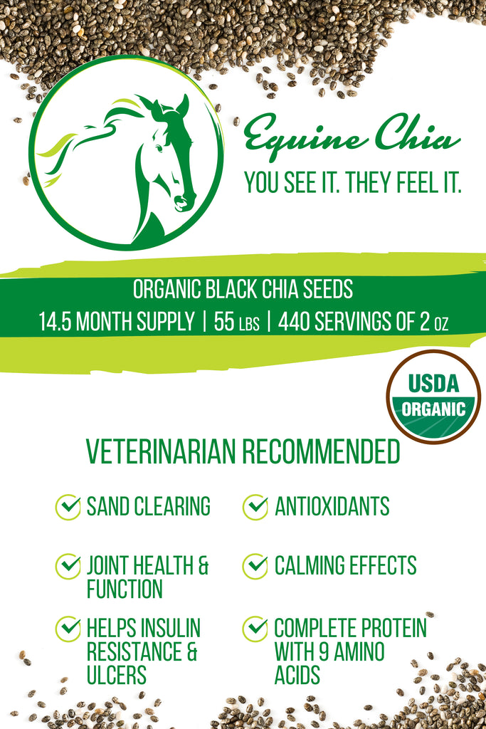 Organic Equine Chia Bulk Sacks (55 LBS)