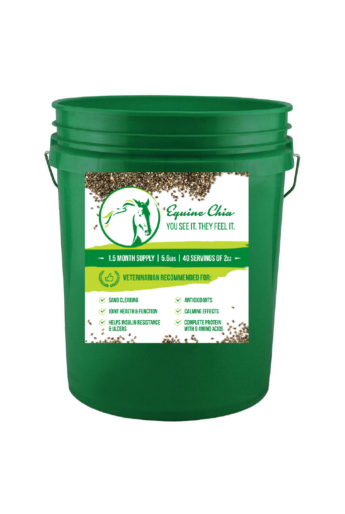 Equine Chia Pails W/Resealable Lid & Scoop