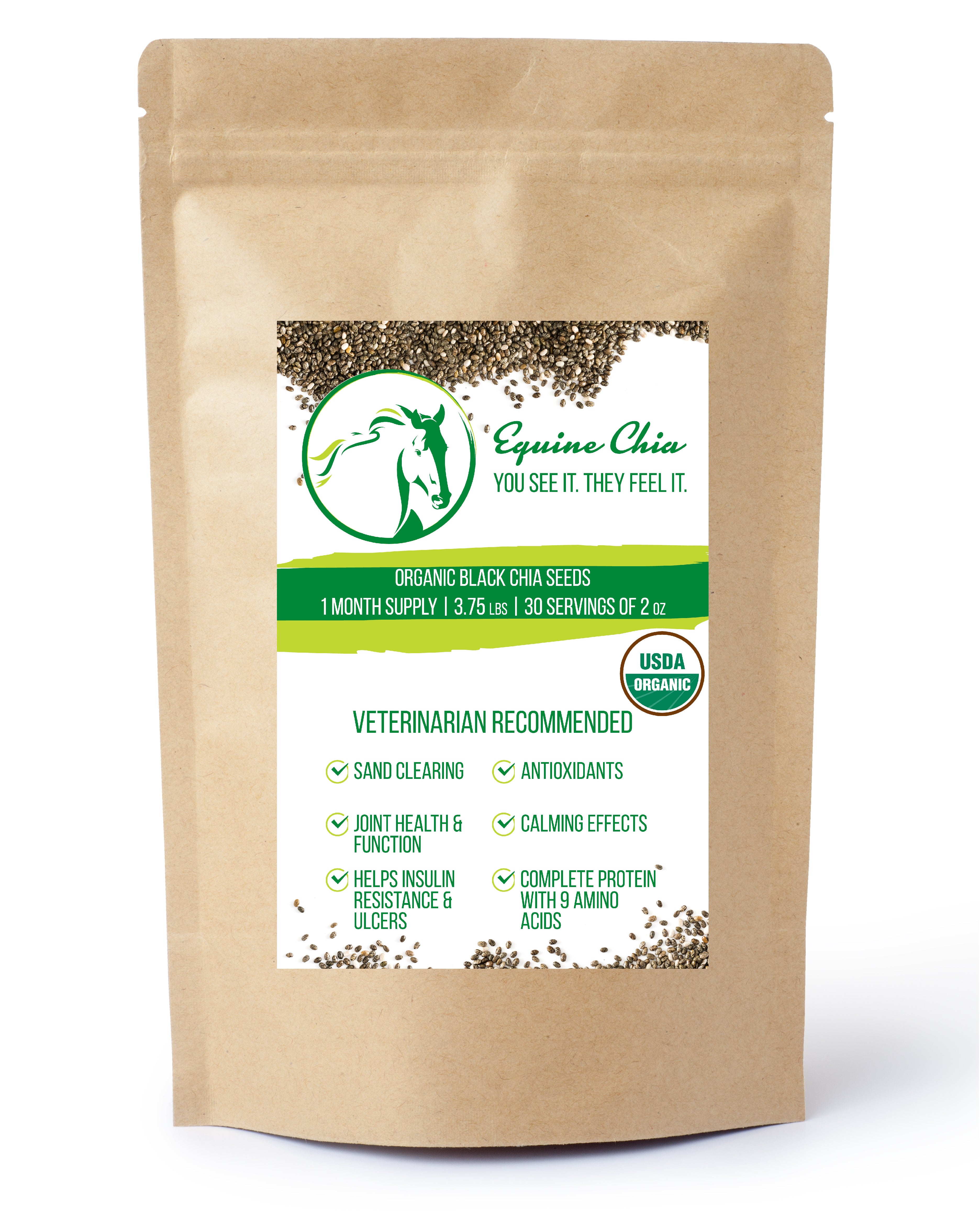 Organic Equine Chia Pouches | The Equine Chia